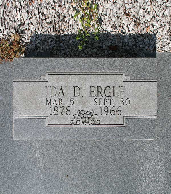 Ida D. Ergle Gravestone Photo