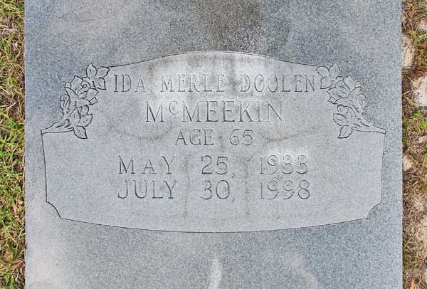Ida Merle Doolen McMeekin Gravestone Photo