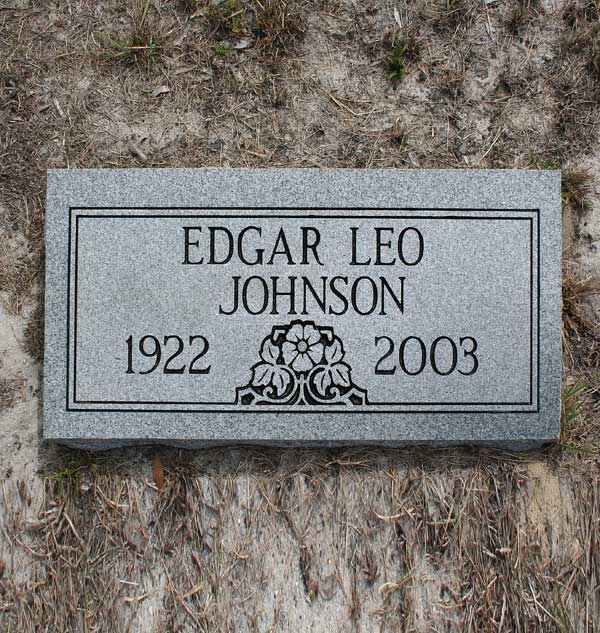 Edgar Leo Johnson Gravestone Photo