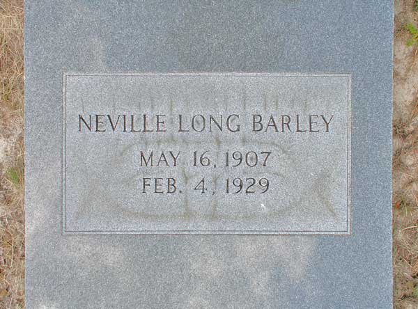 Neville Long Barley Gravestone Photo