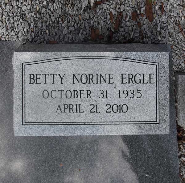 Betty Norine Ergle Gravestone Photo