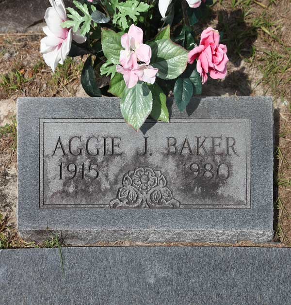 Aggie J. Baker Gravestone Photo