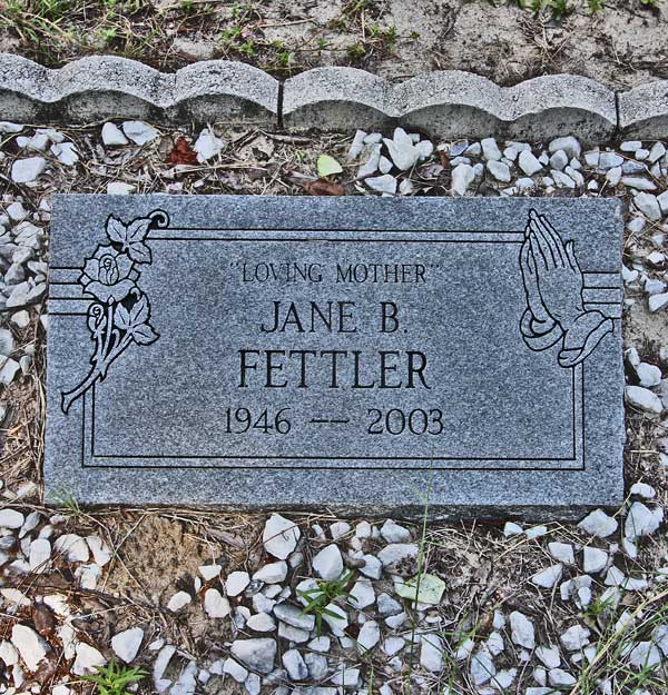 Jane B. Fettler Gravestone Photo