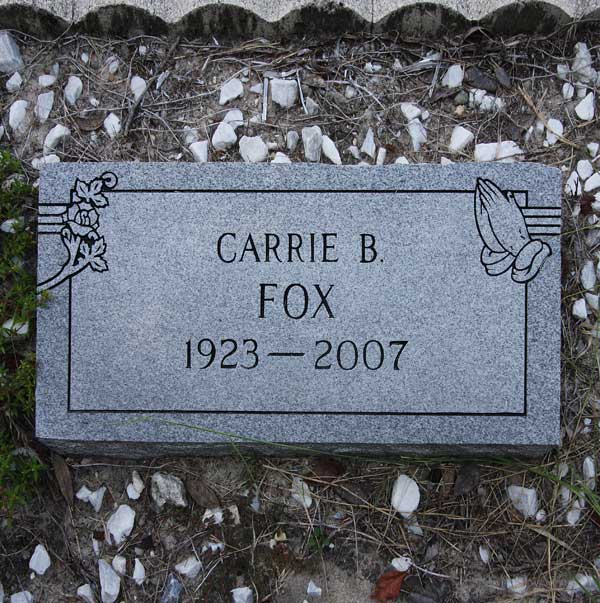 Carrie B. Fox Gravestone Photo