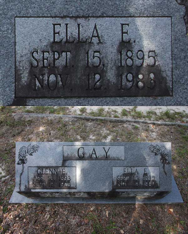Ella E. Gay Gravestone Photo