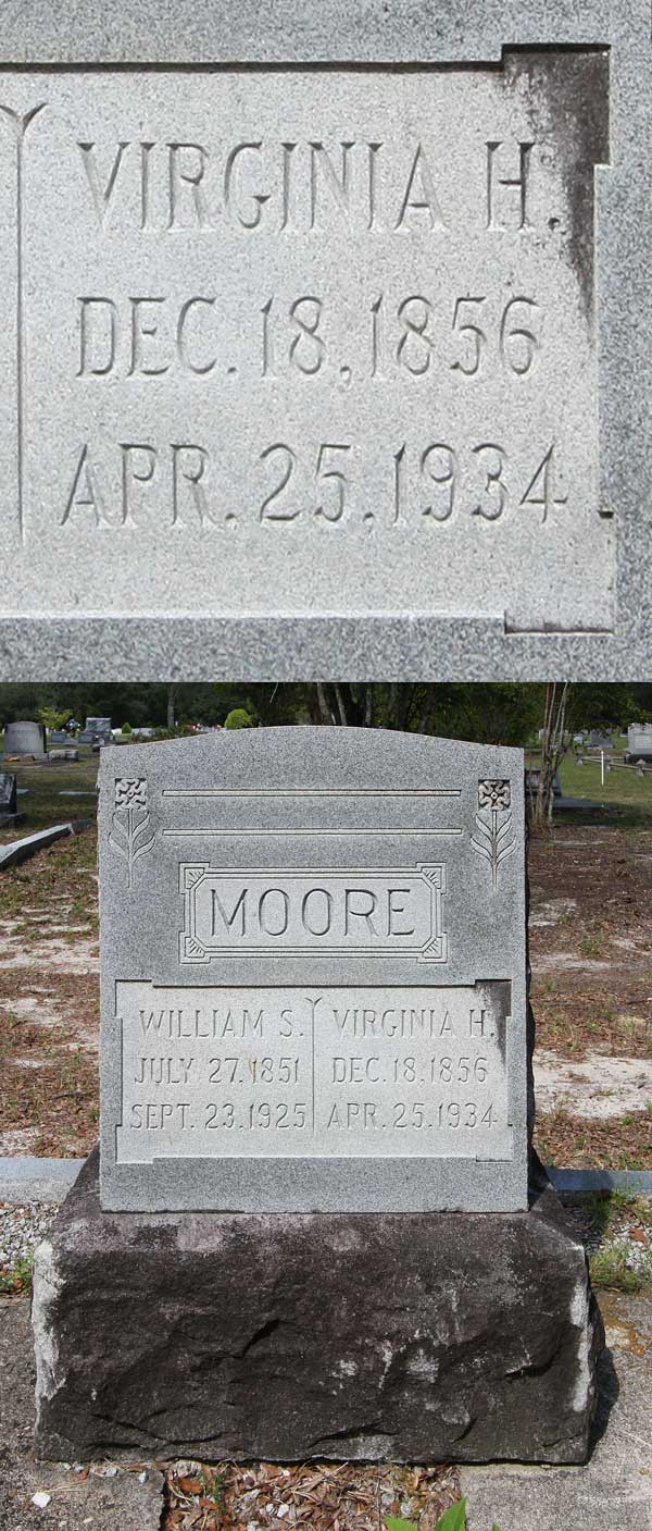 Virginia H. Moore Gravestone Photo