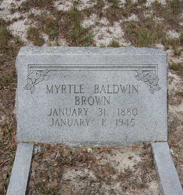 Myrtle Baldwin Brown Gravestone Photo
