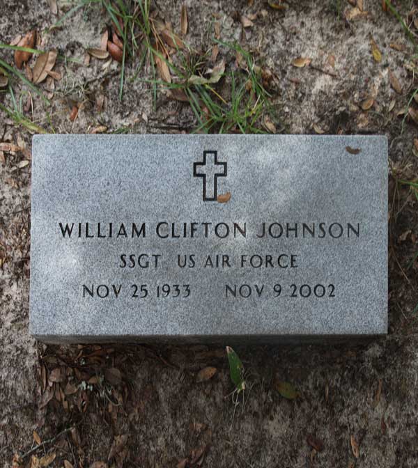 William Clifton Johnson Gravestone Photo