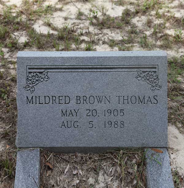 Mildred Brown Thomas Gravestone Photo