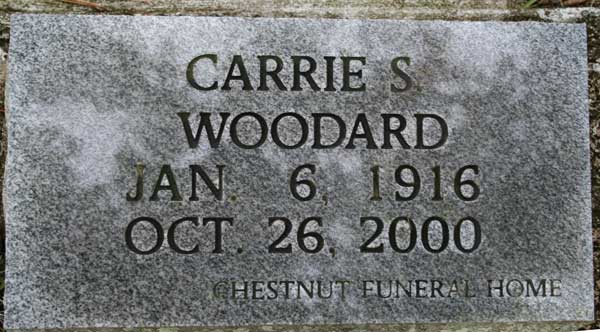 Carrie S. Woodard Gravestone Photo