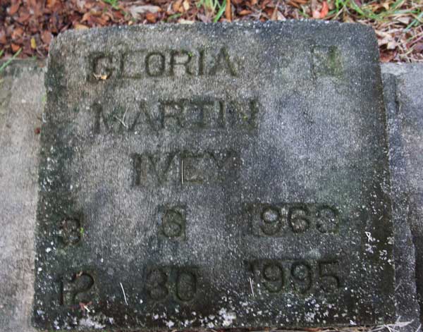 Gloria N. Martin Ivey Gravestone Photo