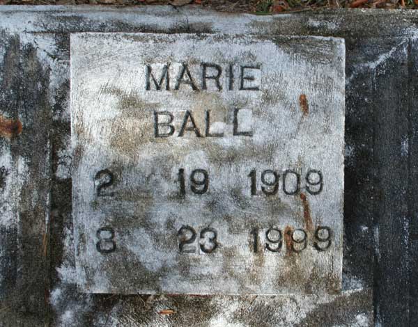 Marie Ball Gravestone Photo