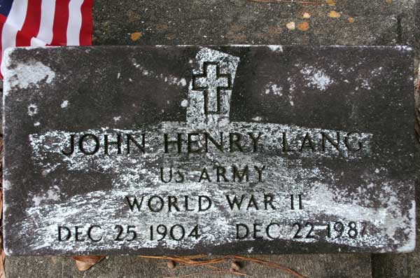 John Henry Lang Gravestone Photo
