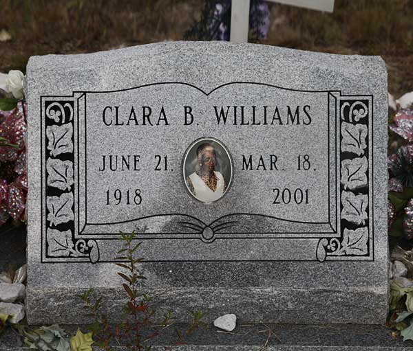 Clara B. Williams Gravestone Photo