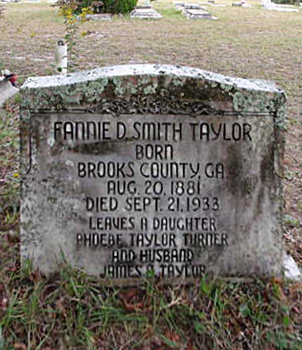 Fannie D. Smith Taylor Gravestone Photo