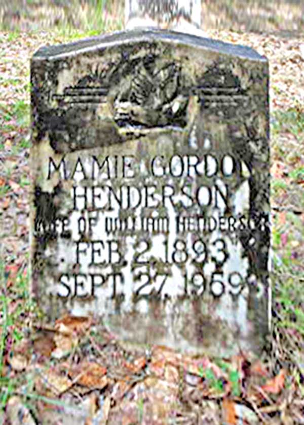 Mamie Gordon Henderson Gravestone Photo