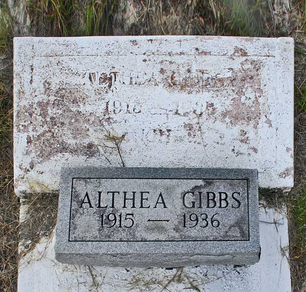 Althea Gibbs Gravestone Photo