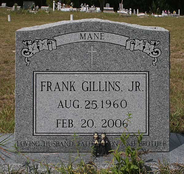 Frank Gillins Gravestone Photo