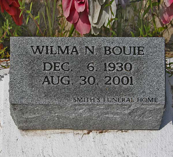 Wilma N. Bouie Gravestone Photo