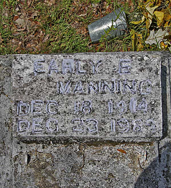 Early E. Manning Gravestone Photo