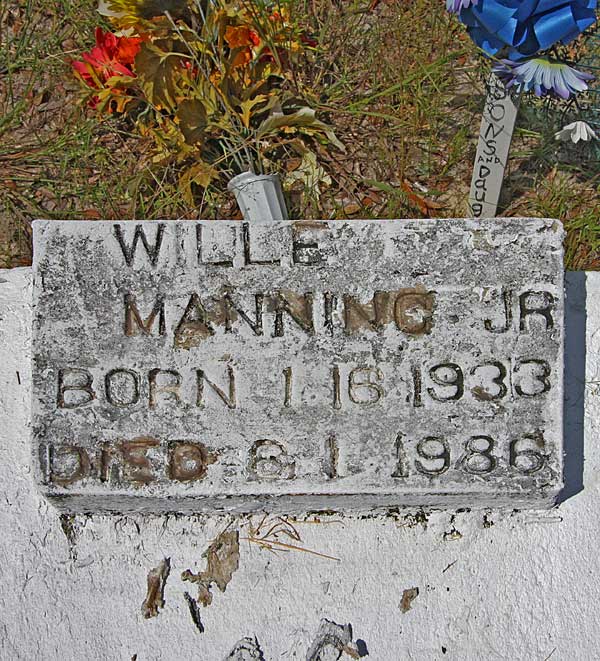 Willie Manning Gravestone Photo