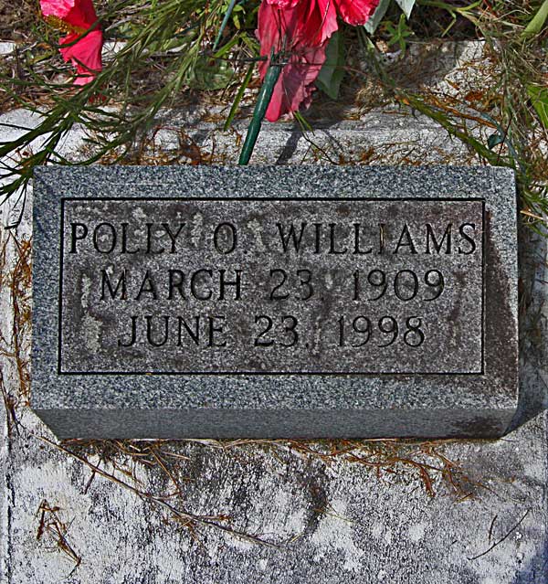 Polly O. Williams Gravestone Photo