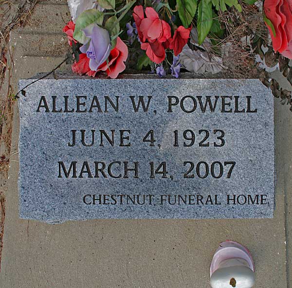 Allean W. Powell Gravestone Photo