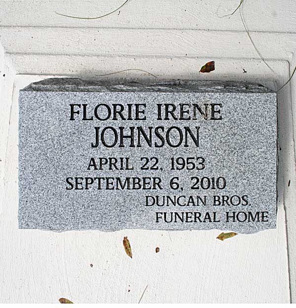 Florie Irene Johnson Gravestone Photo