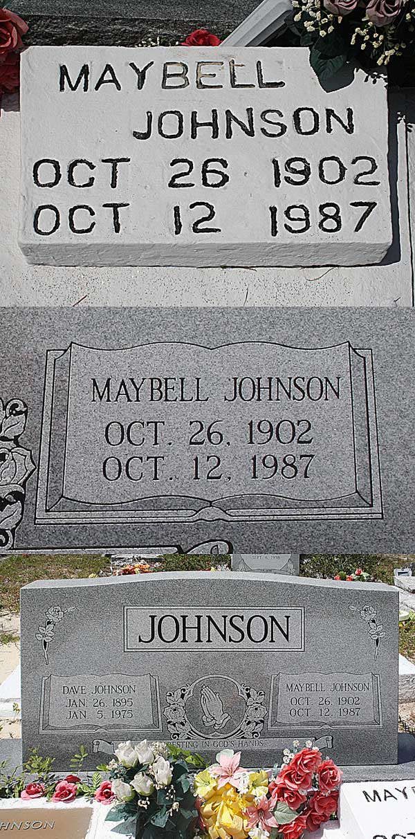 Maybell Johnson Gravestone Photo
