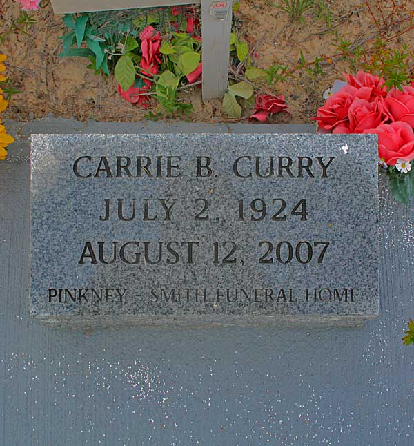 Carrie B. Curry Gravestone Photo