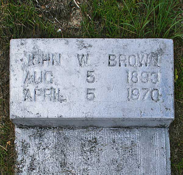 John W. Brown Gravestone Photo