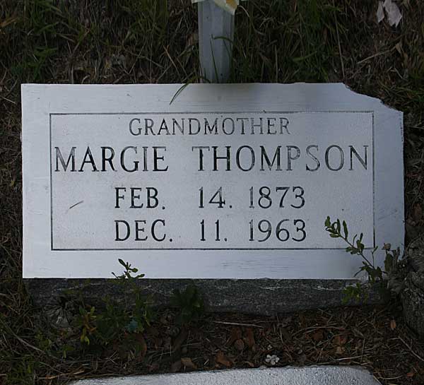 Margie Thompson Gravestone Photo