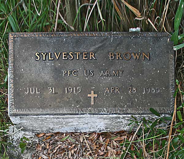 Sylvester Brown Gravestone Photo