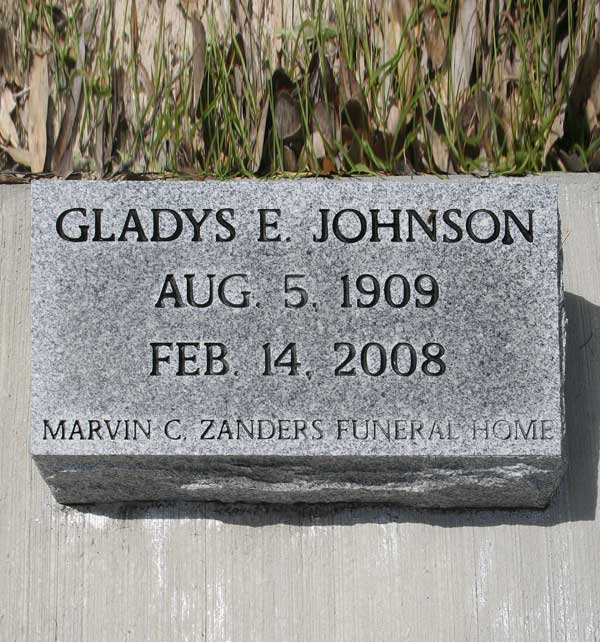 Gladys E. Johnson Gravestone Photo
