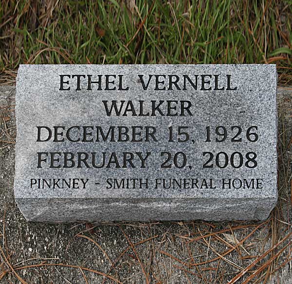 Ethel Vernell Walker Gravestone Photo
