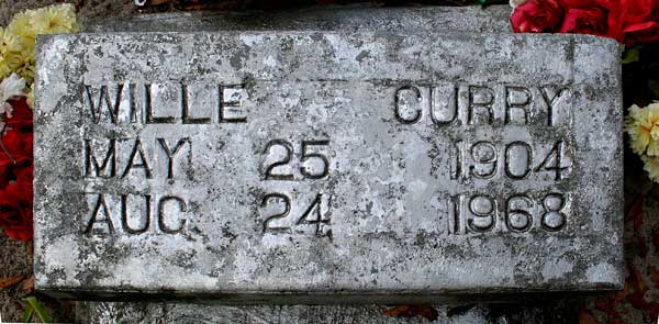 Wille Curry Gravestone Photo