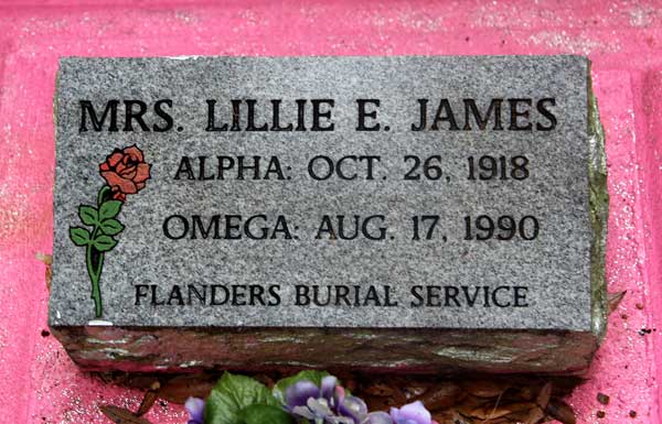 Lillie E. James Gravestone Photo