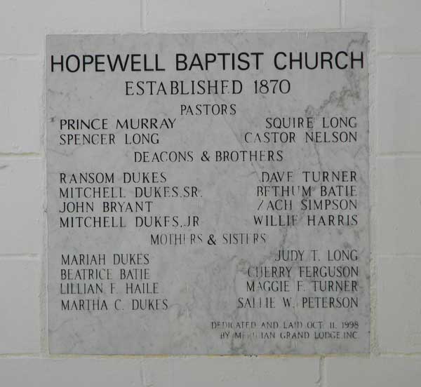  Hopewell Baptist Church Gravestone Photo