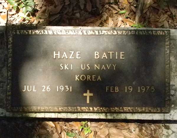 Haze Batie Gravestone Photo