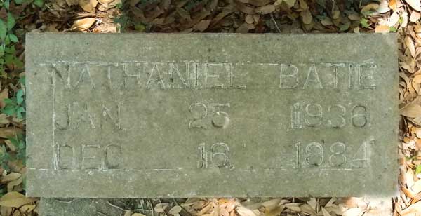 Nathaniel Batie Gravestone Photo