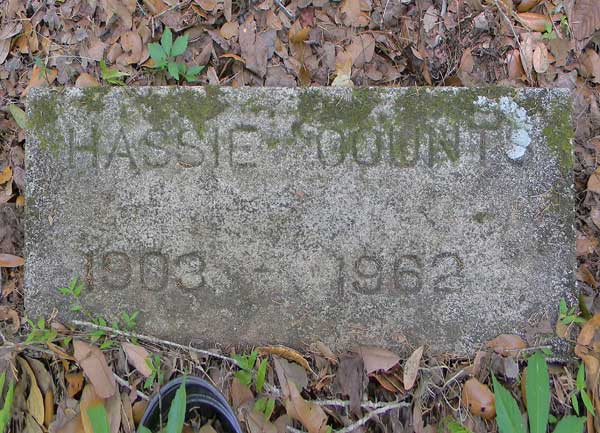 Hassie Counts Gravestone Photo