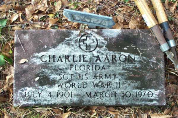 Charlie Aaron Gravestone Photo