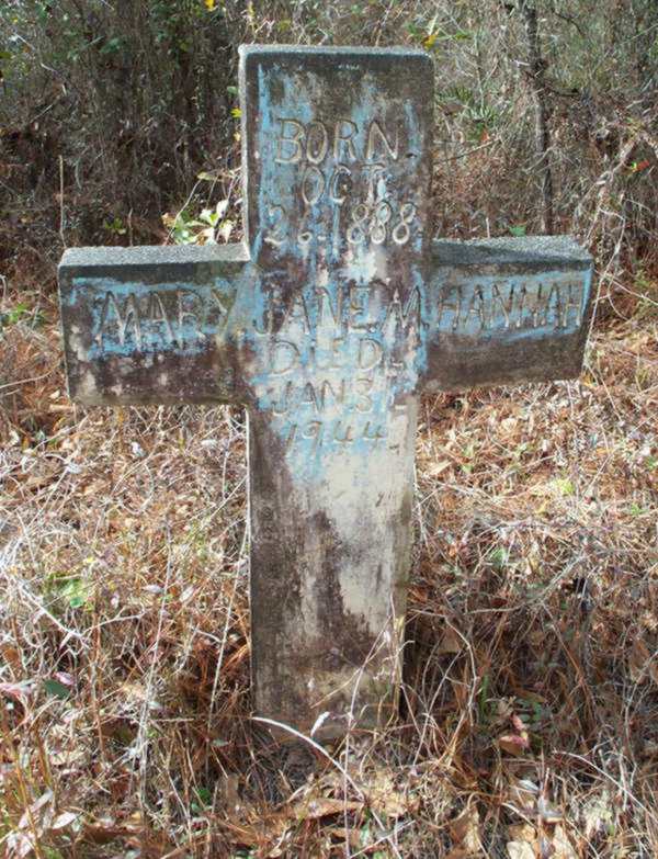 Mary Jane Hannah Gravestone Photo