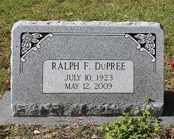 Ralph F. DuPree Gravestone Photo