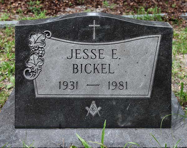 Jesse E. Bickel Gravestone Photo
