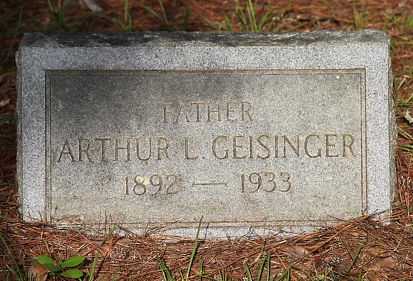 Arthur L. Geisinger Gravestone Photo