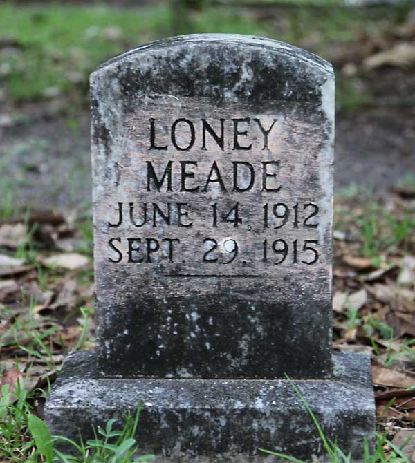 Loney Meade Gravestone Photo