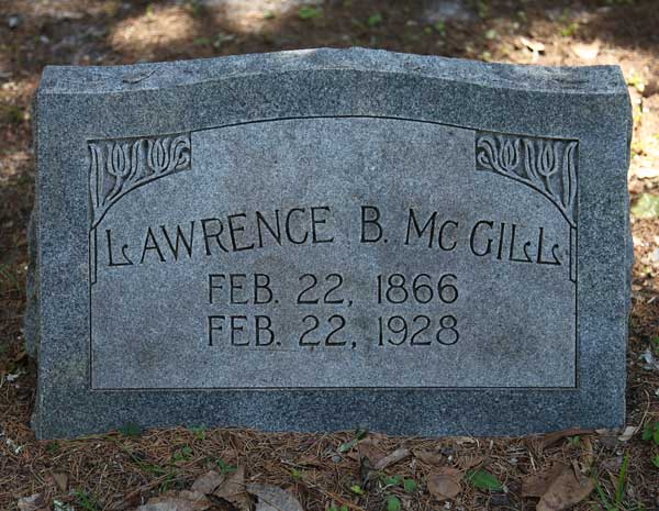 Lawrence B. McGill Gravestone Photo