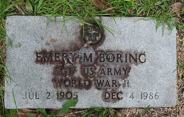 Emery M. Boring Gravestone Photo