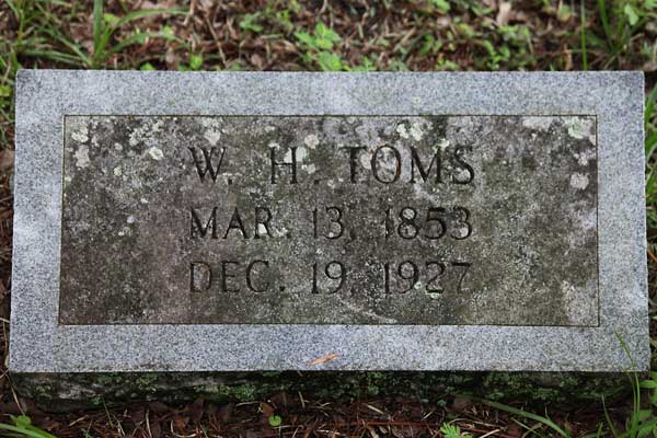 W. H. Toms Gravestone Photo